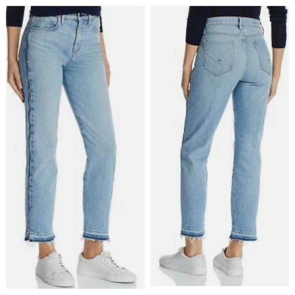 Hudson Holly High Waist Side Zipper Straight Leg Jeans size 25 - Picture 3 of 17